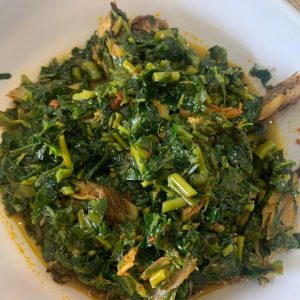 Efo Riro with Amala